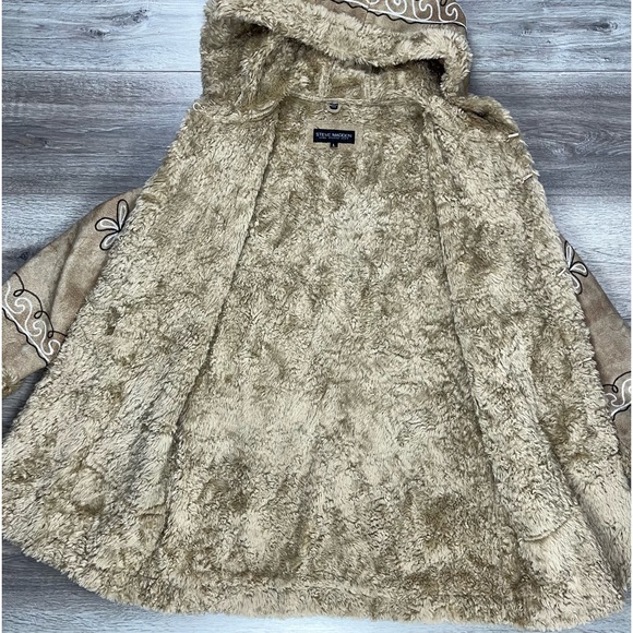 NWOT Penny Lane Shearling Hooded Leather Winter Coat Large - Picture 8 of 16